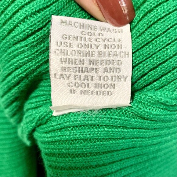 VTG Y2K Dress Barn Womens Long Sleeve Button Up Cardigan Sweater Green Sz M NWT - Picture 6 of 11